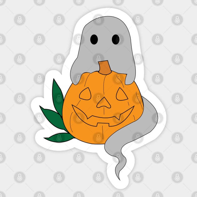 Cute Halloween And Pumpkin T shirt Sticker by IN VOGUE By-Siya